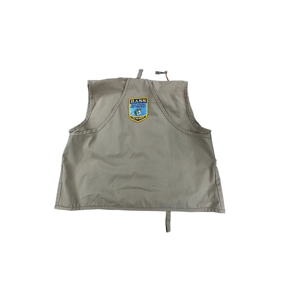 Cabelas Khaki Fly Fishing Vest M Patch & Fly Loop Outdoor Tactical Utility - Picture 6 of 9